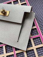 HERMES Kelly Pocket 13.5 White Epsom Ghw