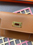 HERMES Kelly Pocket 13.5 Tan Epsom Ghw