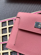 HERMES Kelly Pocket 13.5 Pink Epsom Shw