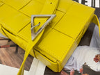BOTTEGA VENETA SMALL CASSETTE 23 IN CANARY YELLOW CALFSKIN