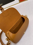 DIOR MINI BOBBY EAST-WEST 20 BAG IN CHOCOLATE BROWN CALFSKIN