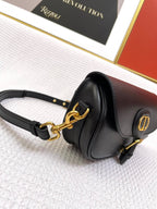 DIOR MINI BOBBY EAST-WEST 20 BAG IN BLACK CALFSKIN