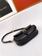 DIOR MINI BOBBY EAST-WEST 20 BAG IN BLACK CALFSKIN