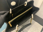CHANEL 25S MEDALLION TOTE 33 CM IN BLACK CAVIAR WITH GOLD HARDWARE