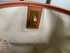 CELINE BUCKET 25 IN PRINTED CANVAS BROWN WHITE