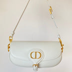 DIOR BOBBY EAST-WEST 22 BAG IN WHITE CALFSKIN