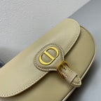 DIOR MINI BOBBY EAST-WEST 20 BAG IN BEIGE CREAM CALFSKIN