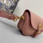 DIOR MINI BOBBY EAST-WEST 20 BAG IN ROSE PINK CALFSKIN