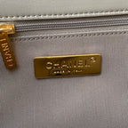 CHANEL MEDIUM 26 FLAP BAG IN LIGHT GREY LAMBSKIN