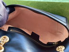 GUCCI MARMONT MATELASSÉ LARGE 26 BAG BLACK CALFSKIN