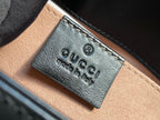GUCCI MARMONT MATELASSÉ SMALL 22 BAG BLACK CALFSKIN