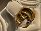 GUCCI MARMONT MATELASSÉ SMALL 22 BAG WHITE CALFSKIN
