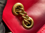 GUCCI MARMONT MATELASSÉ SMALL 22 BAG RED PINK CALFSKIN