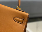 HERMES KELLY 28CM IN GOLD EPSOM CALFSKIN GOLD HARDWARE
