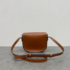 CELINE FOLCO CUIR TRIOMPHE 18 IN RED BROWN CALFSKIN