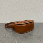 CELINE FOLCO CUIR TRIOMPHE 18 IN RED BROWN CALFSKIN