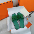 HERMES 0ran Sandal Ocean Leather/Suede
