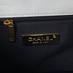 CHANEL MEDIUM 26 FLAP BAG IN WHITE LAMBSKIN