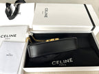 CELINE TRIPHOME 20 BLACK COWHIDE LEATHER CHAIN STRAP BAG