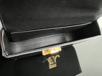CELINE TRIPHOME 20 BLACK COWHIDE LEATHER CHAIN STRAP BAG