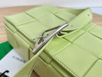 BOTTEGA VENETA SMALL CASSETTE 23 IN PINE GLADE CALFSKIN