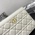 DIOR CARO POUCH 19 BAG IN WHITE CALFSKIN