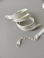 DIOR MEDIUM D-JOY BAG 26 IN WHITE CALFSKIN