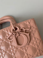 DIOR MEDIUM D-JOY BAG 26 IN DESSERT SAND CALFSKIN