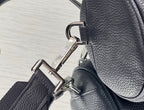 DIOR ROUND BUCKET 21 BAG IN BLACK LAMBSKIN