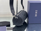 DIOR ROUND BUCKET 21 BAG IN BLACK OBLIQUE JACQUARD