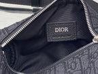 DIOR ROUND BUCKET 21 BAG IN BLACK OBLIQUE JACQUARD