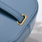CELINE SQUARE BOX CROSSBODY BAG 11 AZURE BLUE CALFSKIN