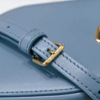 CELINE SQUARE BOX CROSSBODY BAG 11 AZURE BLUE CALFSKIN