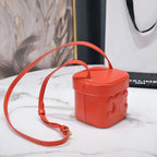 CELINE SQUARE BOX CROSSBODY BAG 11 FIRE ORANGE CALFSKIN