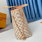 LOUIS VUITTON NEVERFULL MM 32 GREY CREAM DAMIER AZUR