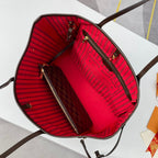 LOUIS VUITTON NEVERFULL MM 32 BROWN RED DAMIER AZUR