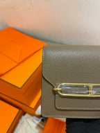 HERMES RoulisSlim Wallet 12.7 Brown Calfskin Ghw