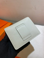 HERMES RoulisSlim Wallet 12.7 White Calfskin Ghw