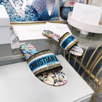 DIOR CD Mule Dway Slide 10mm Multi-motifs Style 25