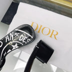 DIOR CD Mule Dway Heeled Slide 45mm Style 46