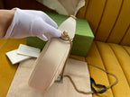 GUCCI MARMONT SHOULDER BAG 21 IN WHITE CALFSKIN GOLD HARDWARE