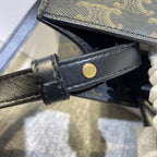 CELINE TRIOMPHE  32 BLACK IN PATTERN CALFSKIN