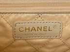 CHANEL MEDIUM 37 HANDBAG IN WHITE SHINY CALFSKIN GOLD HARDWARE