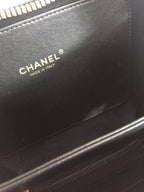 CHANEL MINI 17 VANITY CASE IN BLACK CALFSKIN GOLD HARDWARE