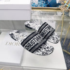 DIOR CD Mule Dway Slide 10mm Multi-motifs Style 17