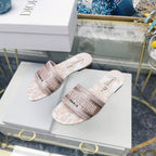 DIOR CD Mule Dway Slide 10mm Multi-motifs Style 16