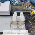 DIOR CD Mule Dway Heeled Slide 45mm Style 26