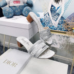 DIOR CD Mule Dway Heeled Slide 45mm Style 25