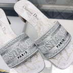 DIOR CD Mule Dway Heeled Slide 45mm Style 25
