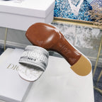 DIOR CD Mule Dway Heeled Slide 45mm Style 25